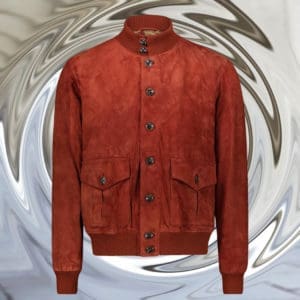 blouson nubuck A1 rouge orange blouson sur mesure tailleur paris