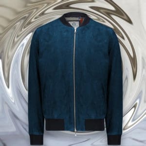 blouson nubuck MA1 bleu canard blouson aviateur sur mesure tailleur paris
