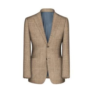 blazer brun texturé veste sur mesure marron clair été Loro Piana tailleur paris