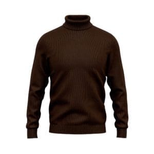 col roulé sur mesure col rond marron tailleur Paris