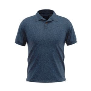 polo manche courte sur mesure bleu moyen tailleur paris
