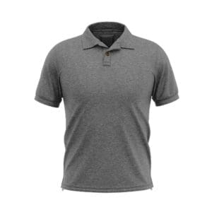 polo manche courte sur mesure gris moyen tailleur paris
