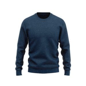 pull-over sur mesure col rond bleu moyen tailleur Paris