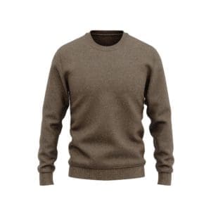 pull-over col rond brun marron clair tailleur paris