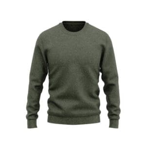 pull-over sur mesure col rond vert olive tailleur Paris