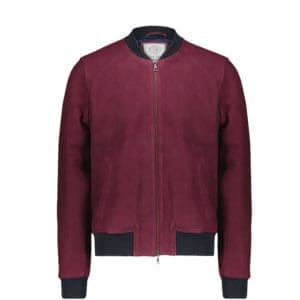 blouson nubuck MA1 rouge foncé blouson sur mesure
