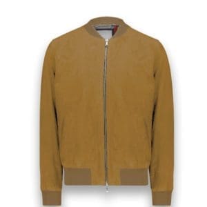 blouson nubuck MA1 marron camel blouson sur mesure cuir tailleur paris