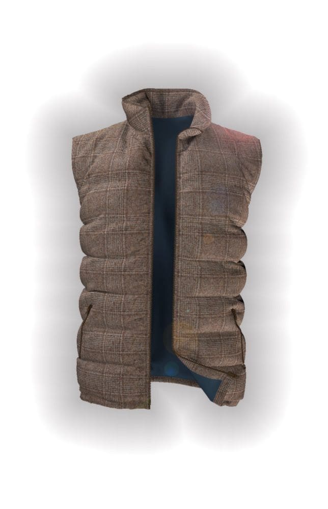 doudoune automne brun prince de galles doudoune sur mesure tailleur paris