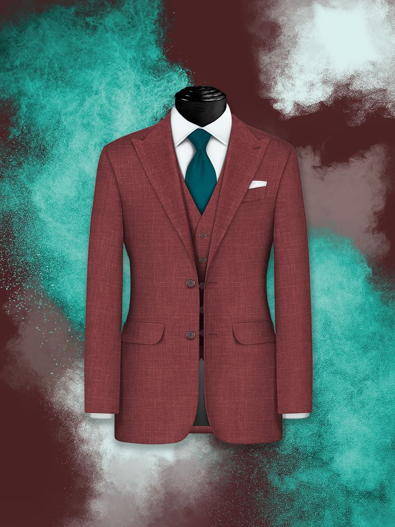 costume 3 pièces mariage bordeaux lin mariage champêtre bohème tailleur paris sur mesure