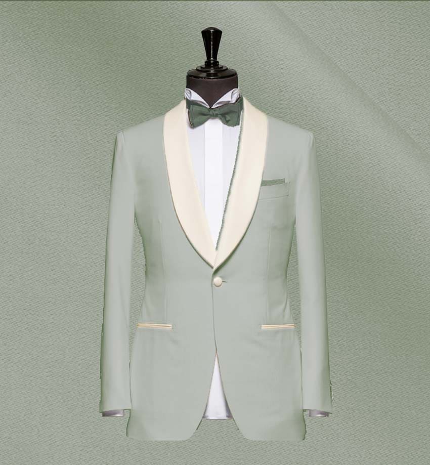 costume smoking mariage vert eucalyptus